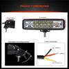Three in One Pair 6 inch 48W 4800lm White Amber Fog Warning Flash Strobe Led Work Light for Car Truck Motorcycle 12V 24V