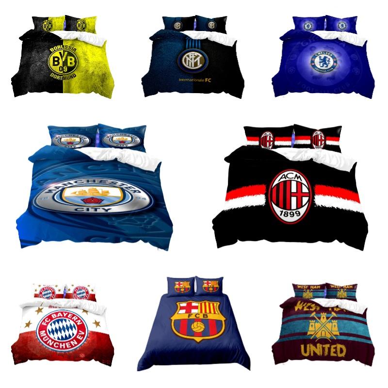 High-quality Bed Linens 3-piece Set Digital Printed Design Mixed Fiber Material Queen Size