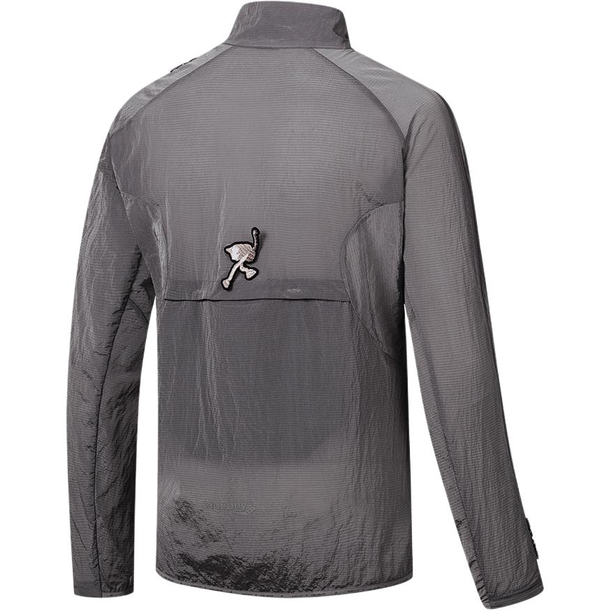 Saucony Nathan Bell Series Stand Collar Fashion Soft Work Jacket Unisex Jacket Gray SA2259WJ42C-GR208