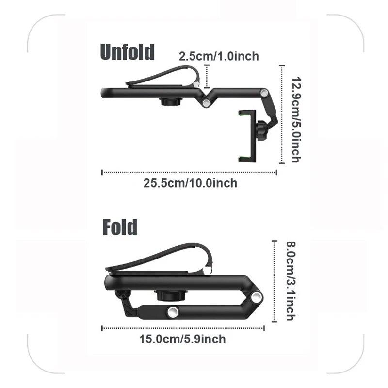 Uchwyt na telefon komórkowy do osłony przeciwsłonecznej samochodu, wielofunkcyjny, obrotowy o 1080°, wysuwany, odpowiedni do wszystkich telefonów komórkowych