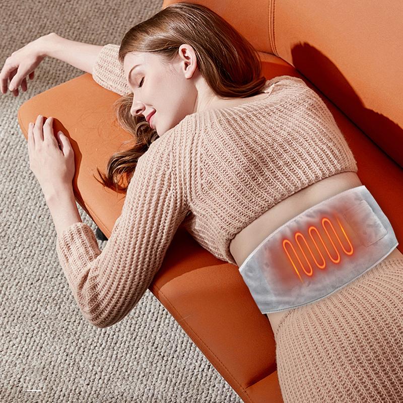 Electric Waist Belt Abdomen Heating Belt Hand Warmer Women Menstrual Relief Pain Uterus Warming Pad Therapy Waist Belt