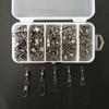 160PCS with Safety Snap Fishing Barrel Swivel Fishing Line Connector  Saltwater Fishing
