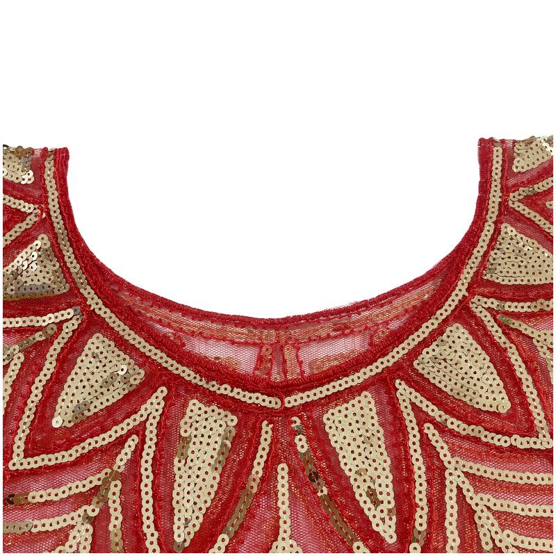 Vintage Sequin Mesh Shawl Cardigan - European Short Formal Party Cape