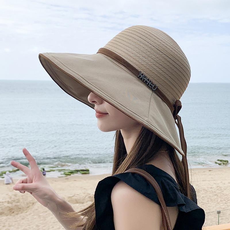 Summer Ladies Bucket Hat With Sunshade And Polyester Material For Travel Use
