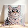 5D Cat Pearl Handmade DIY Pearl Painting Material Packaging Decoration Modern Minimalist Living Room Hanging Decoration