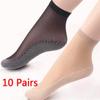 10 pairs Ultra-thin Elastic Women Ankle Socks Cotton Bottom Silk Socks Useful Ladies Summer Socks