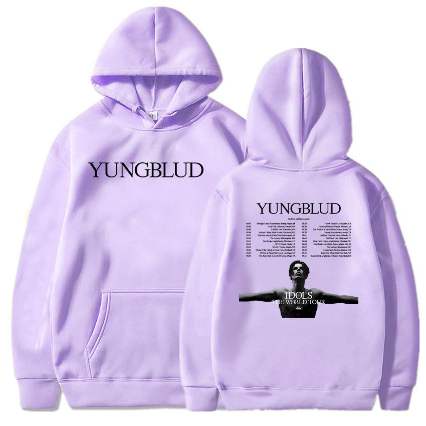 Yungblud 2026 North American Hoodies Idols The World Tour Graphic Print Sweatshirts Long Sleeve Winter Hooded Pullovers Tops