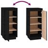 Vidaxl Szafka Na Buty, Czarna, 35X35X80 Cm, Lite Drewno Sosnowe