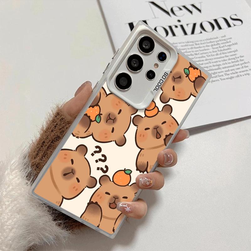 Funny Capybara Cartoon Cute Shockproof Phone Case for Samsung Galaxy S26 Edge S25 Ultra S24 FE S23 Plus S21 Cover Anti Fall Fund
