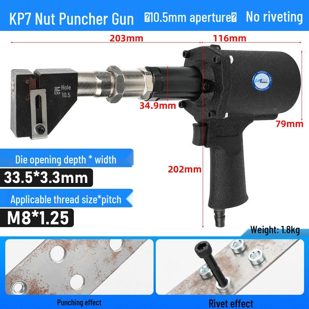 Double Bar Hydraulic Pneumatic Riveting Nut Gun