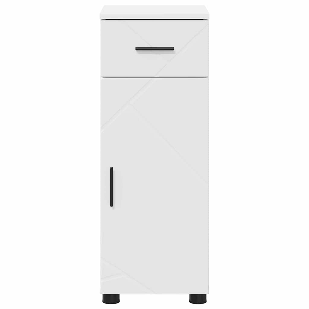 Bathroom Cabinet White 30 X 35 X 80 Cm Engineered Wood & Metal