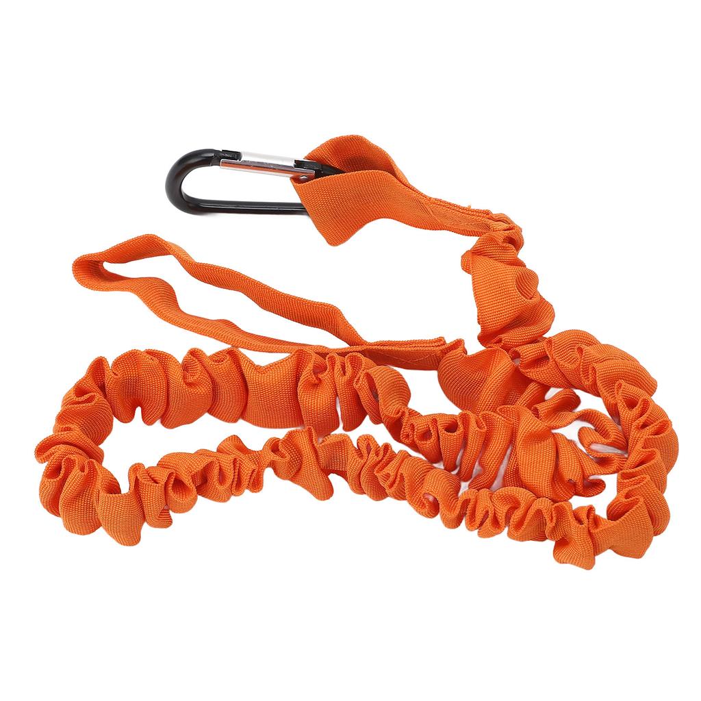 Kayak Paddle Rope Leash Elastic Lightweight Nylon Coiled Paddle Straps for Canoe Boat Surf Board Fishing Rod Orange