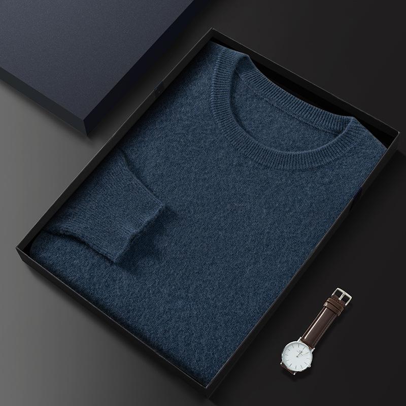 2025 Crew Neck Cashmere Shirt Warm Knitted Bottom Sweater Fashion Versatile Sweater
