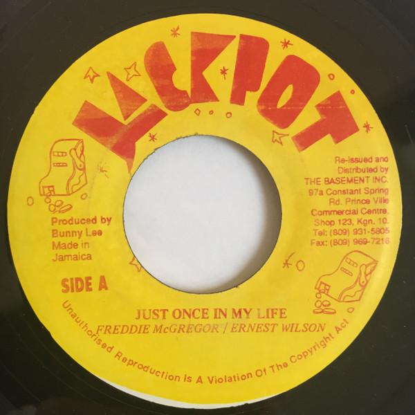 7inch Record FREDDIE MCGREGOR , ERNEST WILSON /  - Just Once In My Life / Tommy's Hide NONE Jackpot Jamaica Reggae, Ska & Dub Used