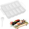 10Girds DIY Sushi Molds Rice Ball Mold Set Sushi Rice Shape Maker Sushi Roll Mold Bento Rice Baller Shaker Box Kitchen Tool