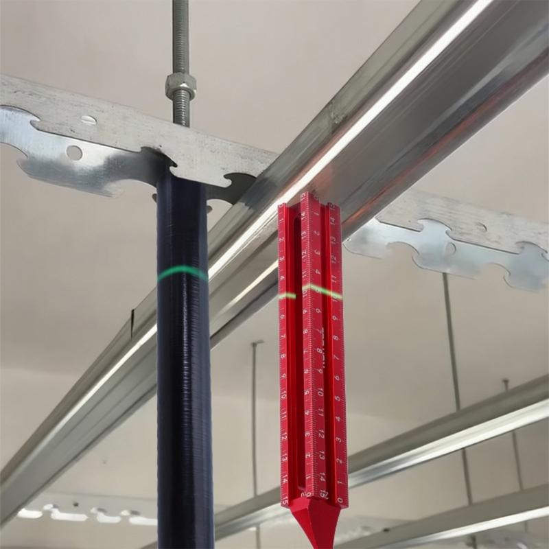 Aluminum Alloy 5kg Magnetic Adhesion Alignment Ruler Measuring Tool 4 Side Design for Construction and DIYer Projects