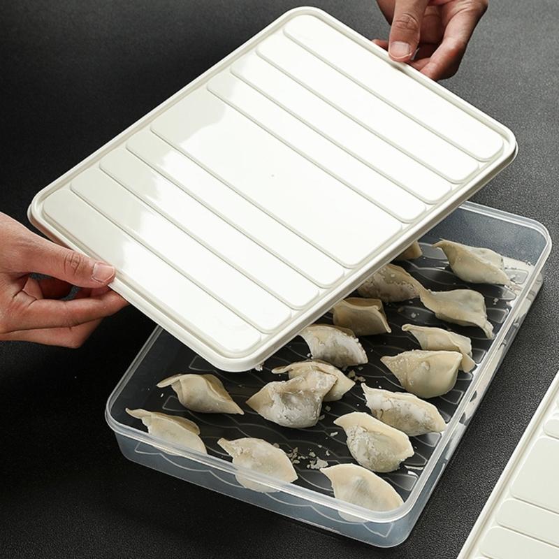 Clear Kitchen Storage Boxes Leakproof Refrigerator Organizers Space Saving Stackable Containers