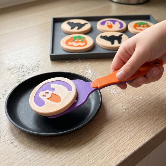 Tabletop Display Decor 3D Printed Halloween Cookie Toy, Simulated Bakery Food Playset for Kids Fall Seasonal Activity Kit Pretend Play And Decoration
