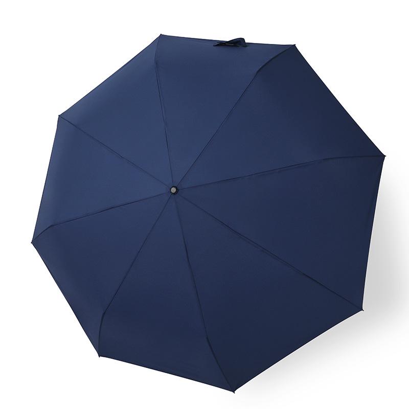 PARACHASE 135cm Super Large Automatic 3-Fold Umbrella, Flat Handle, Korean Style, Business Umbrella for Men