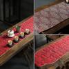 210x30cm Embroidery Table Flag Zen Tea Mat Cloth Art Tea Towel Tea Pad Dry Bubble Table Tea Art Plate Tea Set Accessories