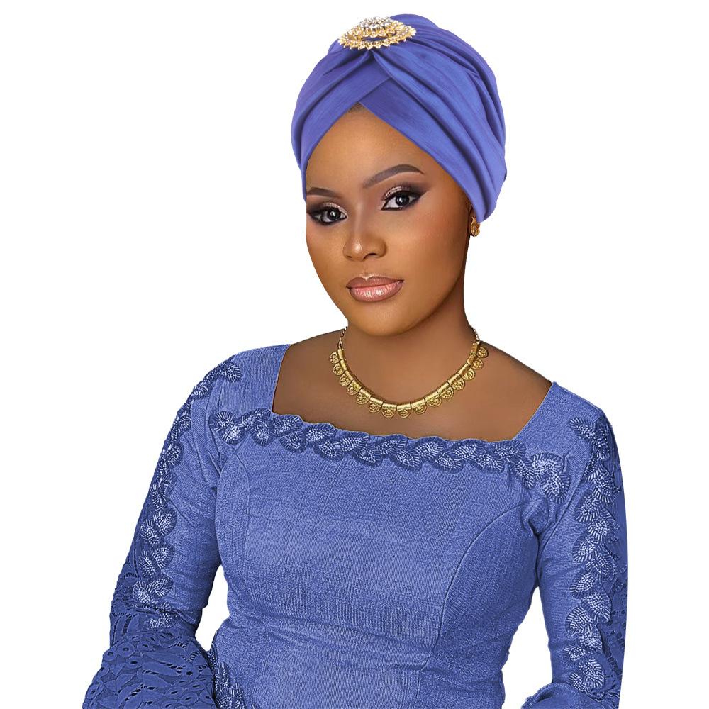 Indian Women Chemo Cap Muslim Diamonds Hijab Pleated Turban Wrap Headscarf Beanies Hair Loss Bonnet Hat Femme Turbante Mujer New