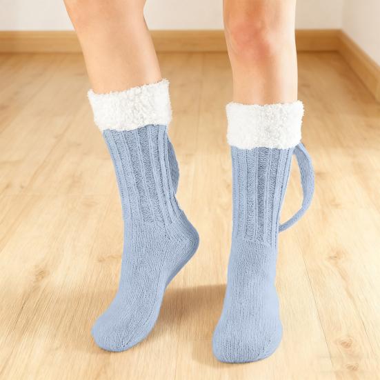 Beer Mug Socks Funny Knitted Crew Socks with Handle Men Women Autumn Winter Floor Socks for Christmas Halloween Birthday Gifts