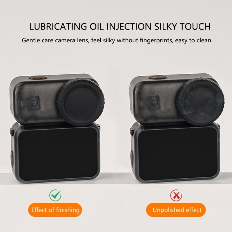 Objektivkappe Flexibler Stoßfester Objektivschutz Mit Anti-Rutsch-Griff Weiches Silikon Für Action-Kamera Schutzzubehör