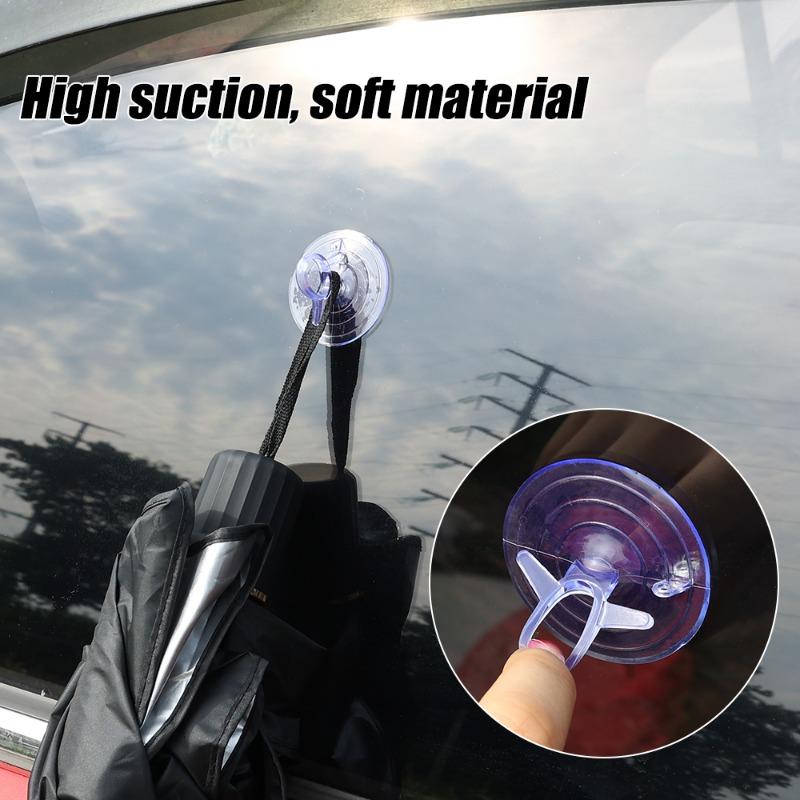 30/10Pcs Car Sun Visor Suction Cups Dovetail Front Gear Sun Visor Suction Cups Transparent PVC Suction Cups Car Decoration