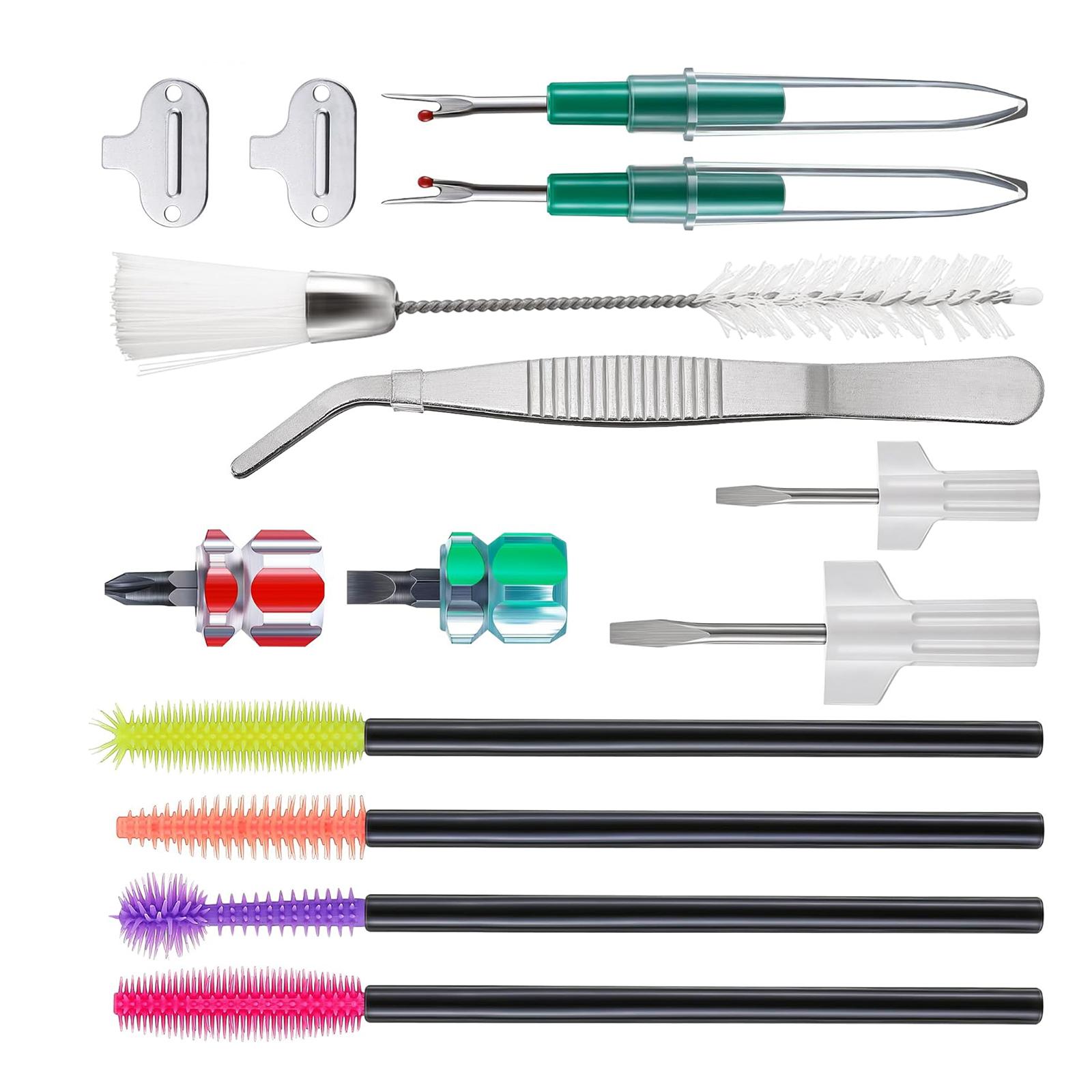 

Наборы для чистки швейной машины 14 шт. Инструмент для ремонта швейной машины включает пинцет, двухстороннюю щетку, отвертку, ремонт