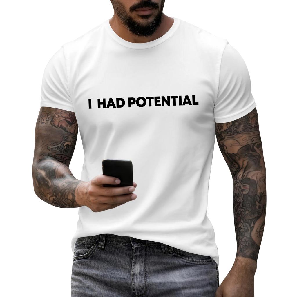 Men's Casual Letter Print Short-Sleeve T-Shirt