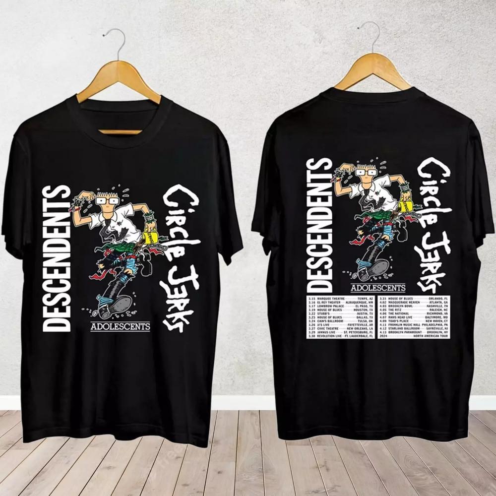 Descendents Band Tour 2024 T-Shirt Gift Fans Music T-shirt Black Tee S-5XL Unisex T-Shirt L