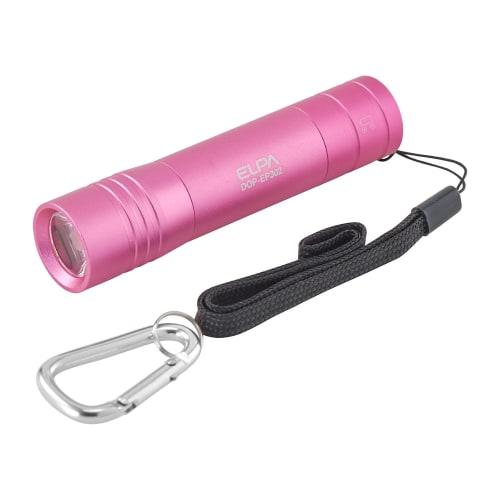 

ELPA LED Color Flashlight Waterproof 100 Lumens Continuous Lighting Approximately 15 Hours Pink DOP-EP302