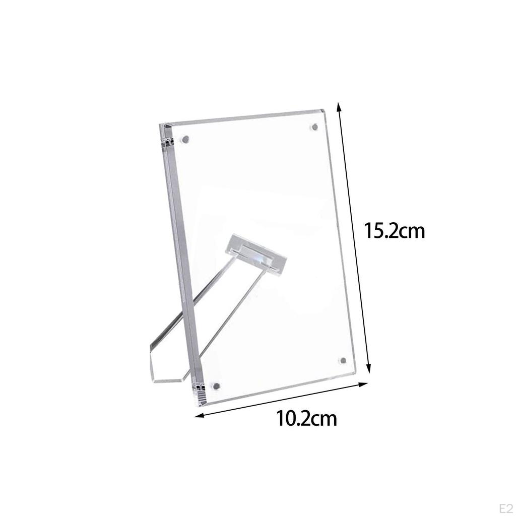 2x Acrylic Photo Picture Frame Artwork Modern Tabletop Display Holder