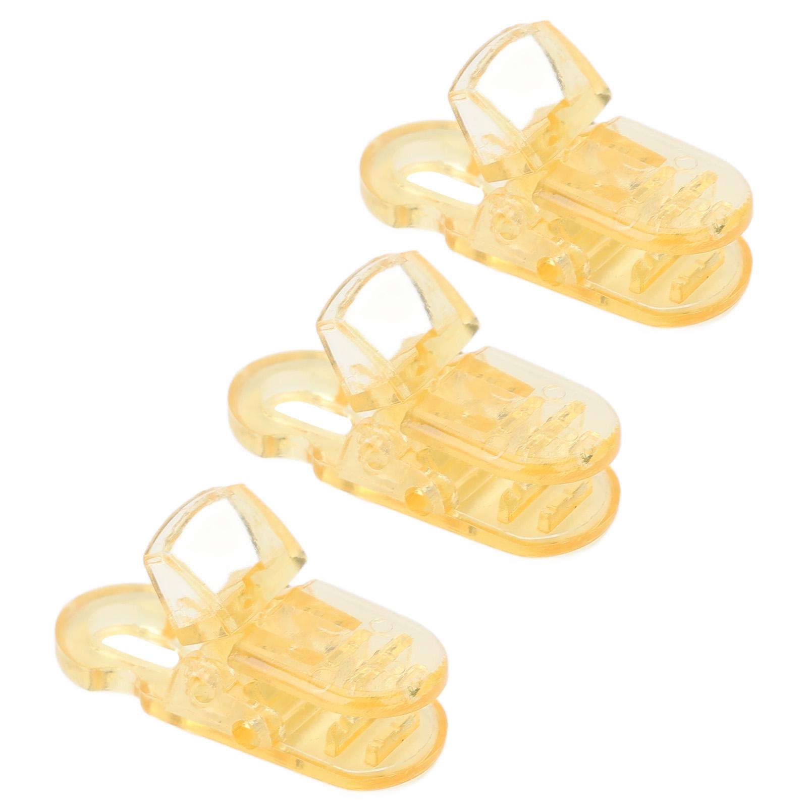 10 шт. Прозрачный желтый зажим-шнурок для слухового аппарата, пластиковый сменный зажим для держателя слухового аппарата