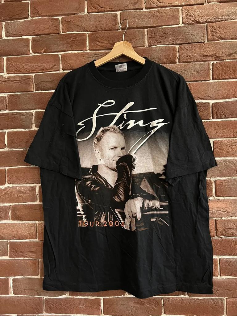 Zeldzaam Vintage 2004 Sting Tour New Wave Rock Band T-shirt 00s Unisex T-shirt
