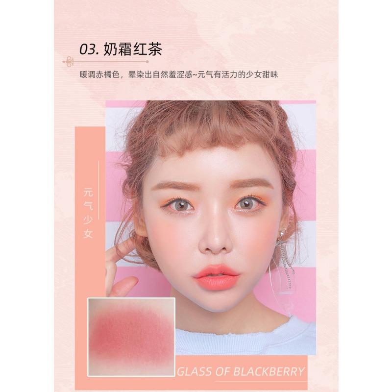 Natural Matte Three Color Blush Palette Long Lasting Nude Cheek Makeup Powder
