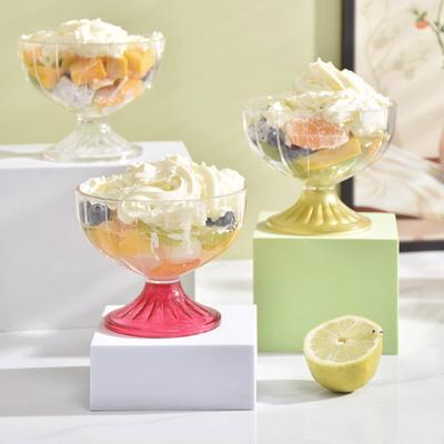 Acryl-Eisbecher Einfach Dick Transparent Langlebig Dessertschale Haushalt Küche Kinder-Eisbecher Milchshakebecher