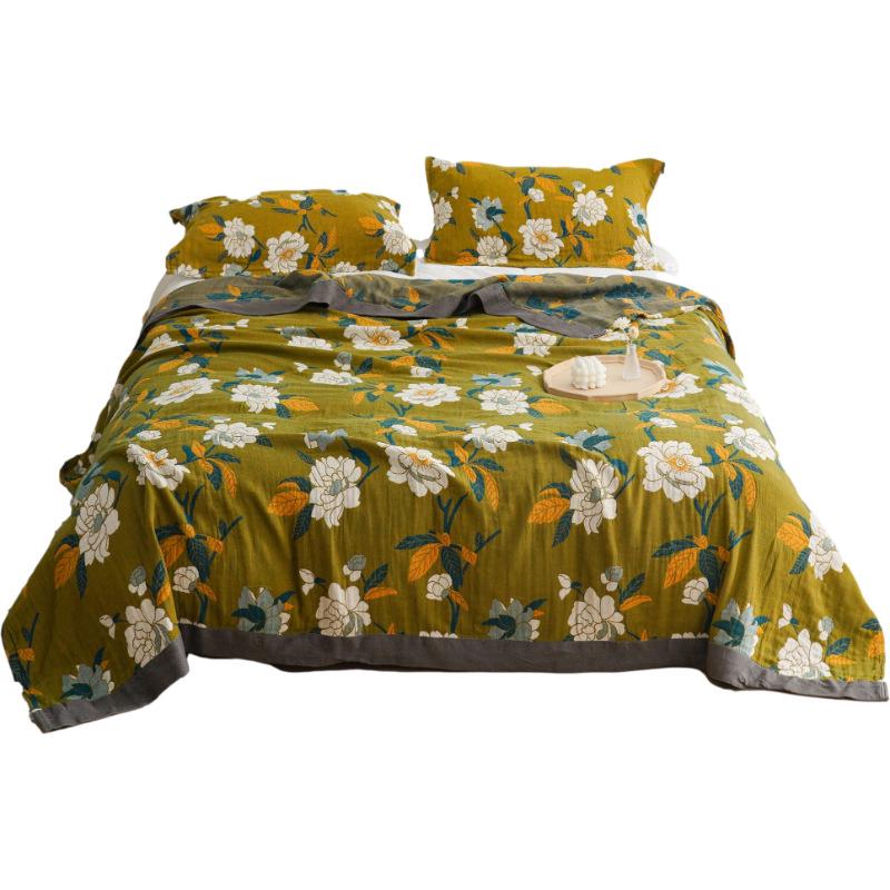 Ganzjahres-Fünf-Lagen-Musselin-Baumwolldecke für Büro- oder Heimgebrauch