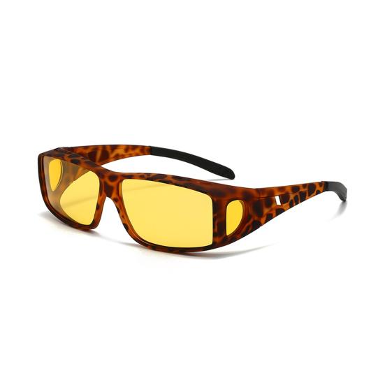 Night Vision Glasses Polarized Night Driving Glasses Anti-Glare Fit Over Sunglasses for Men Women UV Protection Visual Fatigue Relief