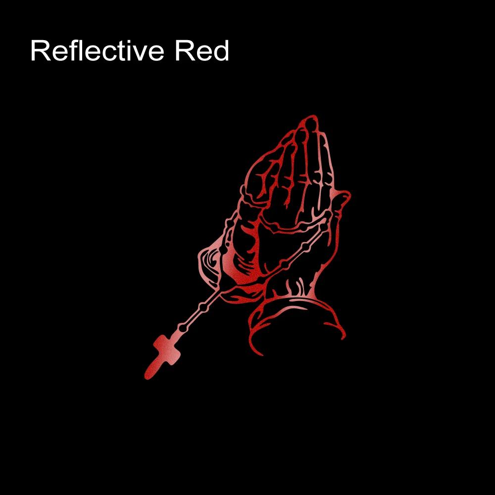 Creative Prayer Gesture Decor Decal Car Reflective Sticker For Window Bumper Trucks Motorcycle Latop God Jesus Christ Decoration