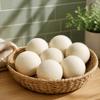 6pcs 4cm/1.6in Diameter Laundry Wool Balls Natural Fabric Softener Balls  For Drying Machine