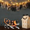 Cat Dog Costume Pumpkin Cloak for Halloween 2Pcs Pet Cosplay Accessory