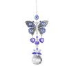 Butterfly Devil Eye Suncatcher Rhinestone Sun Catcher Pendant  Rear View Mirror