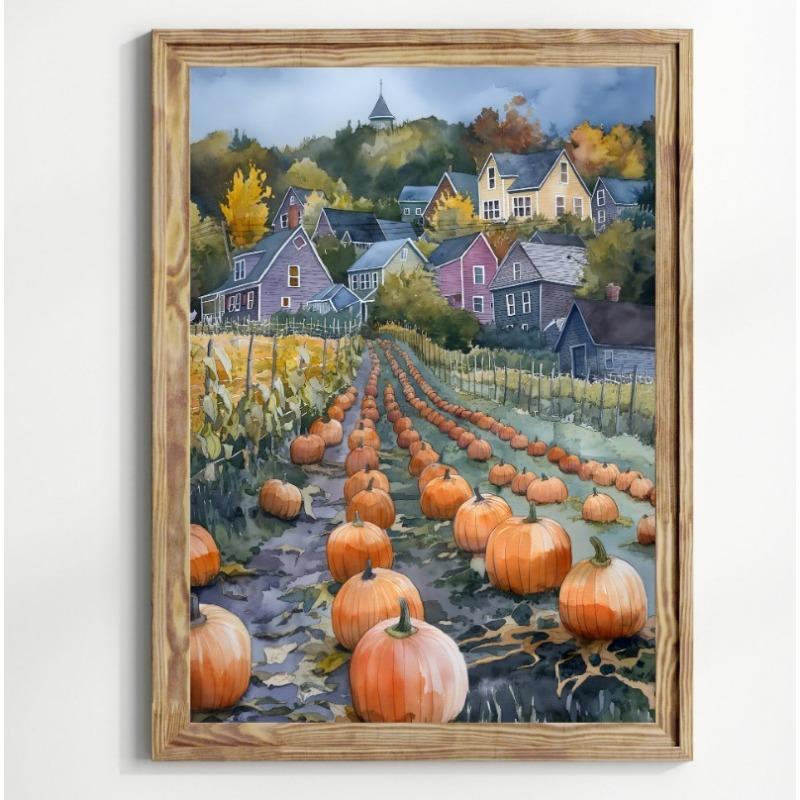 

Принт плаката «Призрак и черный кот», «Лесные полевые цветы», «Тыква», «Холст», «Жуткое искусство на Хэллоуин», «Темная академия», «Комната», «Домашний декор» 21cm×30cm NoFrame