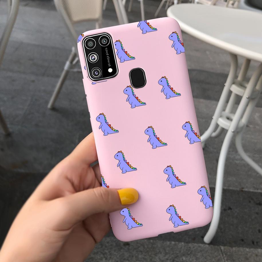 Silikonový kryt Pro Samsung M31 M 31 Obal Čerstvá květina Pírko Nárazuvzdorný kryt telefonu Pro Samsung Galaxy M31s M31 s M315 M317 Etui