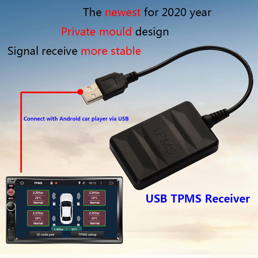 USB TPMS Tire Pressure Monitor for Android Navigation Tire Pressure Monitoring Alarm