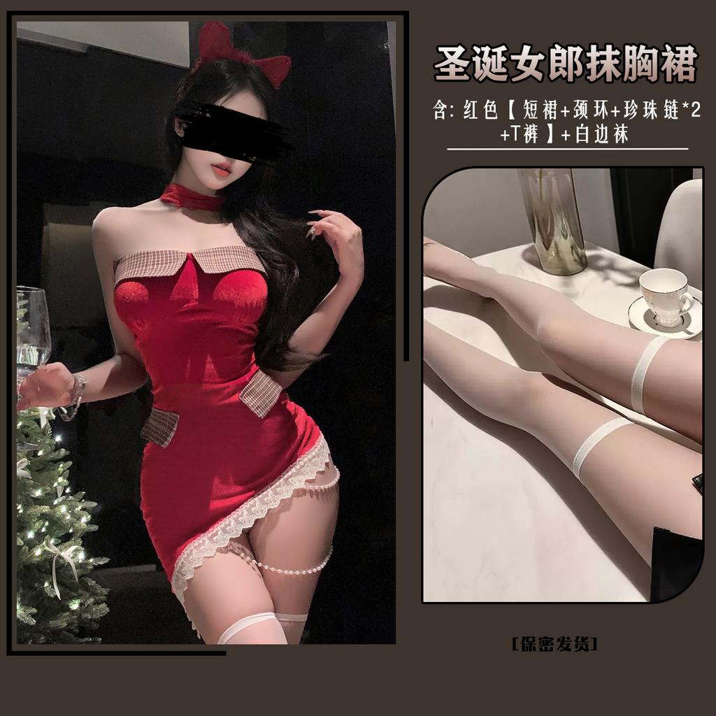 Man Want Original Sex Underwear Christmas Atmosphere Wear Pure Desire Skinny Spice Girl Uniform Dress 8008