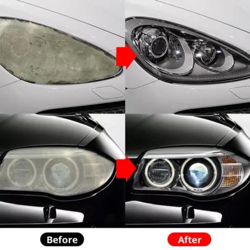 Car Headlight Restoration Kit Headlight Lampshade Scratches Stains Polished Renovated Maintenance Cleaning Antioxidant Coating