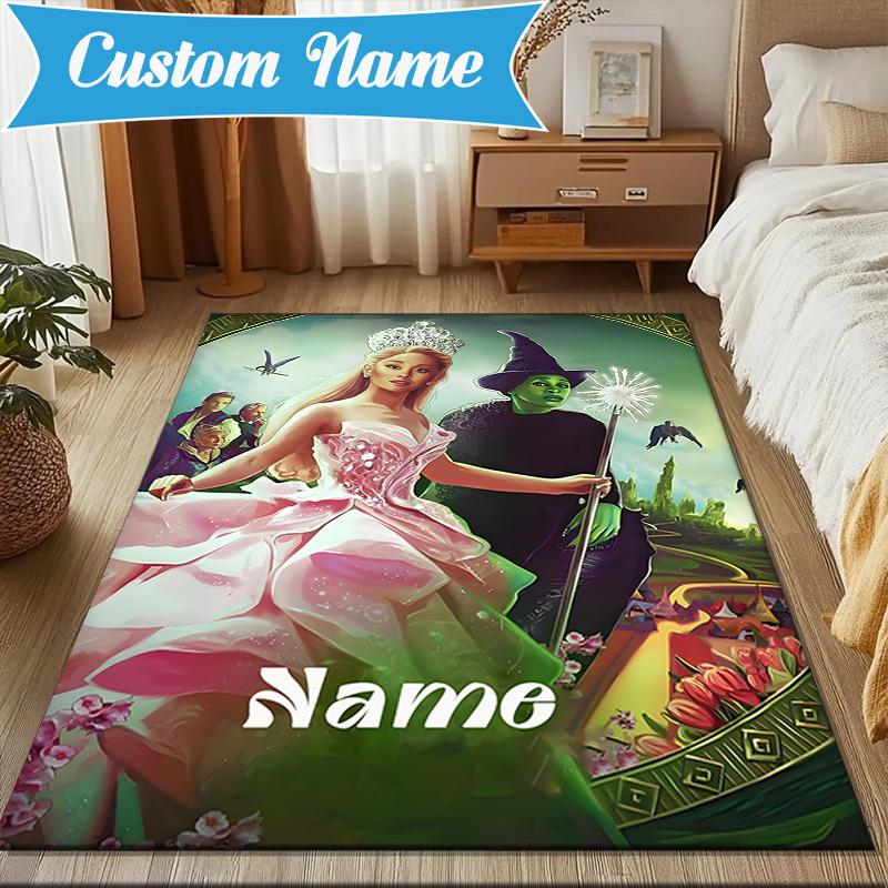 Tappeto Magico Amicizia Strega Personalizzato Nome Tappeto da Gioco, Tappetino per Camera da Letto Soggiorno Ingresso Tappeto, Idea Arredamento Casa Regalo per Natale Compleanno