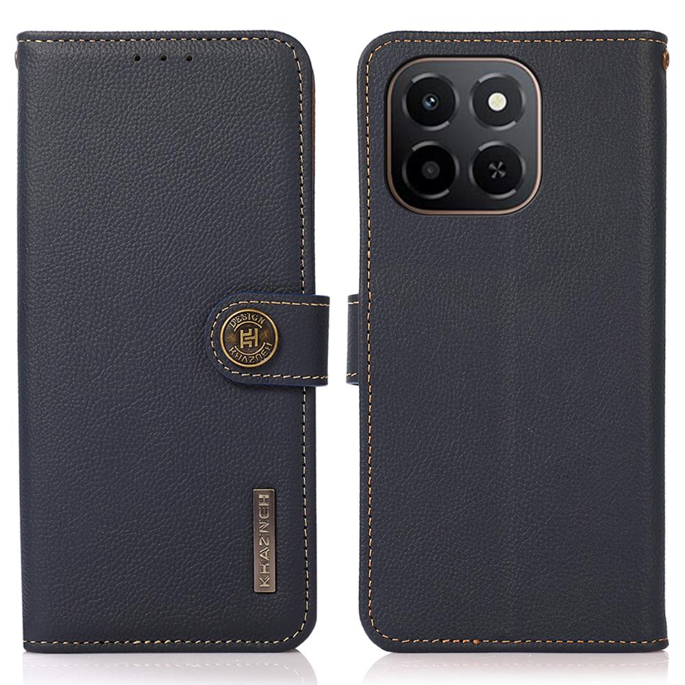

KHAZNEH для Honor X6c 4G Чехол Кошелек из Натуральной Коровьей Кожи Чехол для Телефона Blue